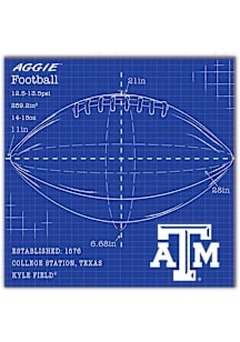 Texas A&M Aggies Ball Blueprint Sign - Maroon