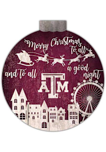 Texas A&M Aggies Christmas Village Sign - Maroon