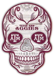 Texas A&amp;M Aggies 12 Inch Sugar Skull Sign