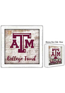Texas A&M Aggies College Fund Box Sign - Maroon