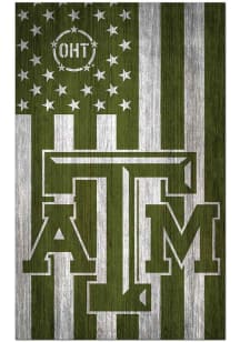 Texas A&amp;M Aggies 11x19 OHT Military Flag Sign