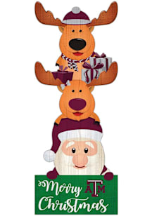 Texas A&M Aggies 31 Inch Santa Stack Leaner Sign - Maroon