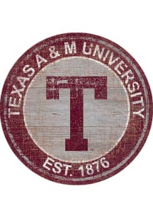 Texas A&amp;M Aggies Round Heritage Logo Sign