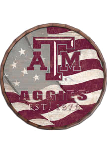 Texas A&amp;M Aggies Flag 16 Inch Barrel Top Sign
