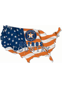 Houston Astros USA Shape Flag Cutout Sign