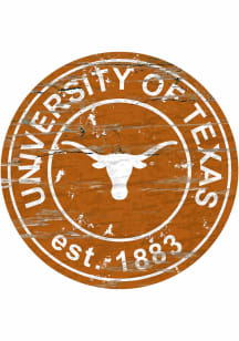 Texas Longhorns Distressed Round Sign