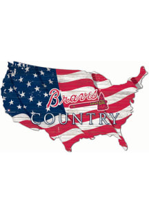 Atlanta Braves USA Shape Flag Cutout Sign