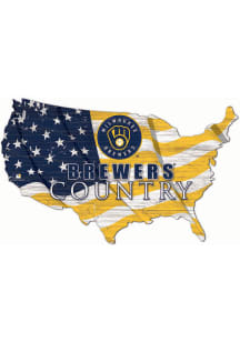 Milwaukee Brewers USA Shape Flag Cutout Sign