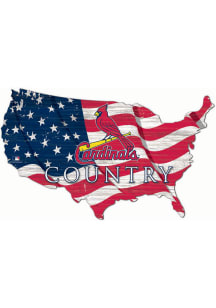 St Louis Cardinals USA Shape Flag Cutout Sign