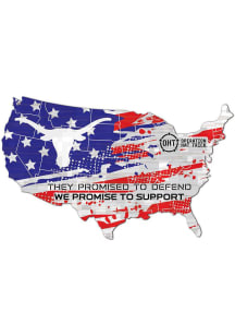 Texas Longhorns OHT USA Shape Cutout Sign