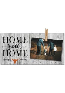 Texas Longhorns Home Sweet Home Clothespin Picture Frame