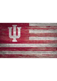Indiana Hoosiers Distressed Flag 11x19 Sign