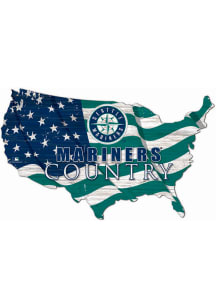 Seattle Mariners USA Shape Flag Cutout Sign