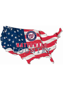 Washington Nationals USA Shape Flag Cutout Sign