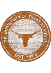 Texas Longhorns Round Heritage Logo Sign
