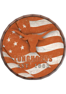 Texas Longhorns Flag 16 Inch Barrel Top Sign