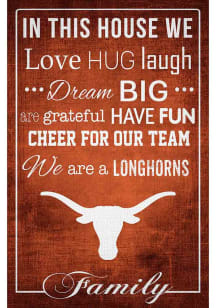 Texas Longhorns In This House 17x26 Sign