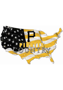 Pittsburgh Pirates USA Shape Flag Cutout Sign