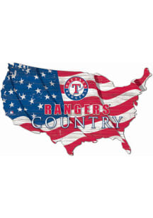 Texas Rangers USA Shape Flag Cutout Sign