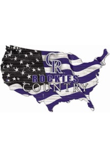 Colorado Rockies USA Shape Flag Cutout Sign