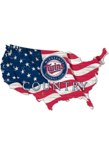 Minnesota Twins USA Shape Flag Cutout Sign