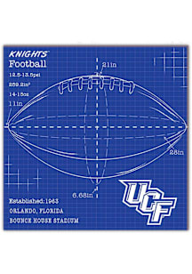 UCF Knights Ball Blueprint Sign - Green
