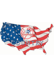 New York Yankees USA Shape Flag Cutout Sign