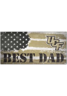 UCF Knights Best Dad Flag Sign