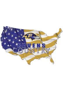 Baltimore Ravens USA Shape Flag Cutout Sign