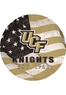 UCF Knights Team Color Flag 12 Inch Circle Sign