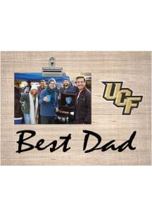 UCF Knights Best Dad Burlap Clip Picture Frame