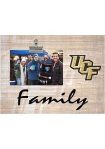 UCF Knights Family Burlap Clip Picture Frame