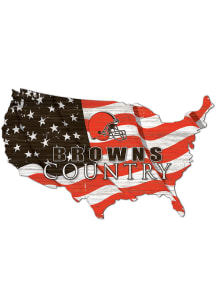 Cleveland Browns USA Shape Flag Cutout Sign