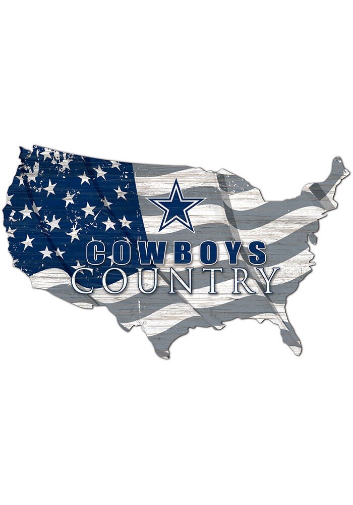 Dallas Cowboys USA Shape Flag Cutout