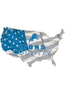 Detroit Lions USA Shape Flag Cutout Sign