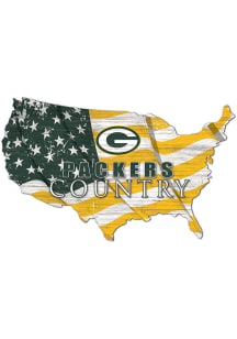 Green Bay Packers USA Shape Flag Cutout Sign