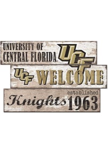 UCF Knights Welcome 3 Plank Sign