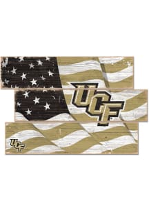UCF Knights Flag 3 Plank Sign