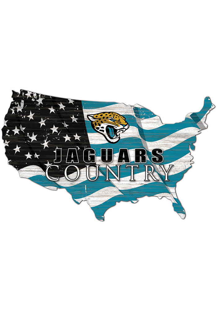 Jacksonville Jaguars Distressed Logo Cutout Sign