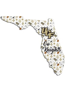 UCF Knights 24 Inch Floral State Wall Art