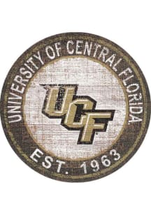 UCF Knights Round Heritage Logo Sign