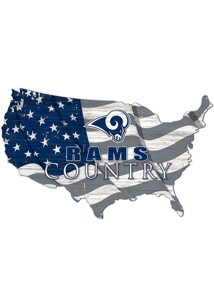 NFL Los Angeles Rams Distressed Logo Cutout Sign