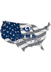 Los Angeles Rams USA Shape Flag Cutout Sign