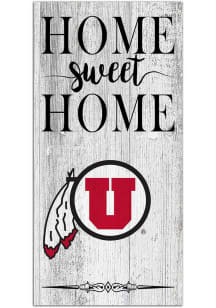 Utah Utes Home Sweet Home Whitewashed Sign