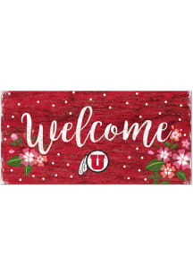 Utah Utes Welcome Floral Sign