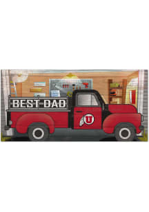 Utah Utes Best Dad Truck Sign