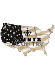 New Orleans Saints USA Shape Flag Cutout Sign