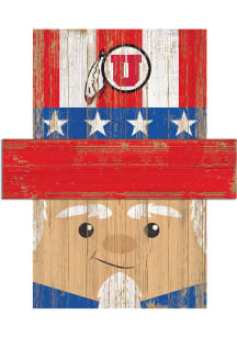 Utah Utes Patriotic Head 6x5 Sign