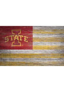Iowa State Cyclones Distressed Flag 11x19 Sign