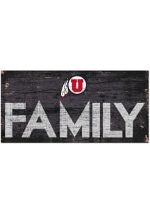 Utah Utes Family 6x12 Sign
